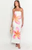 Arizona White Frangipani Maxi Dress sold by Beginning Boutique