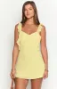 Joyce Yellow Mini Dress sold by Beginning Boutique