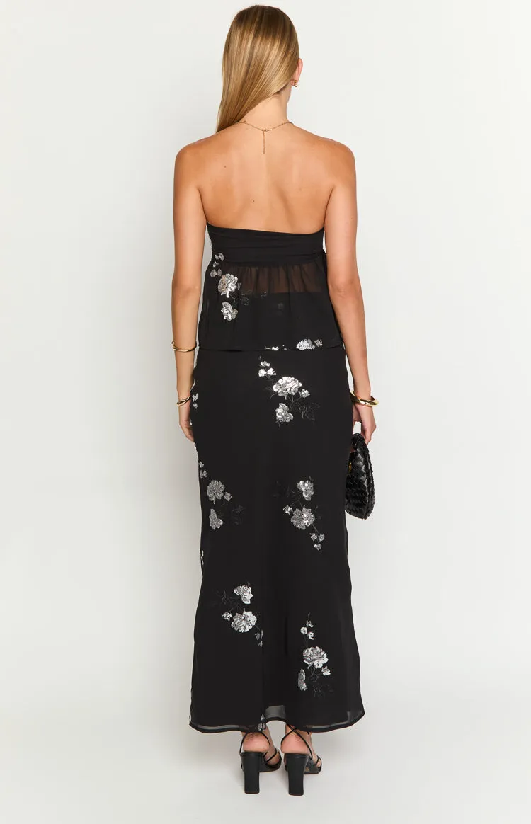 Shyla Black Maxi Skirt sold by Beginning Boutique product image thumbnail 5