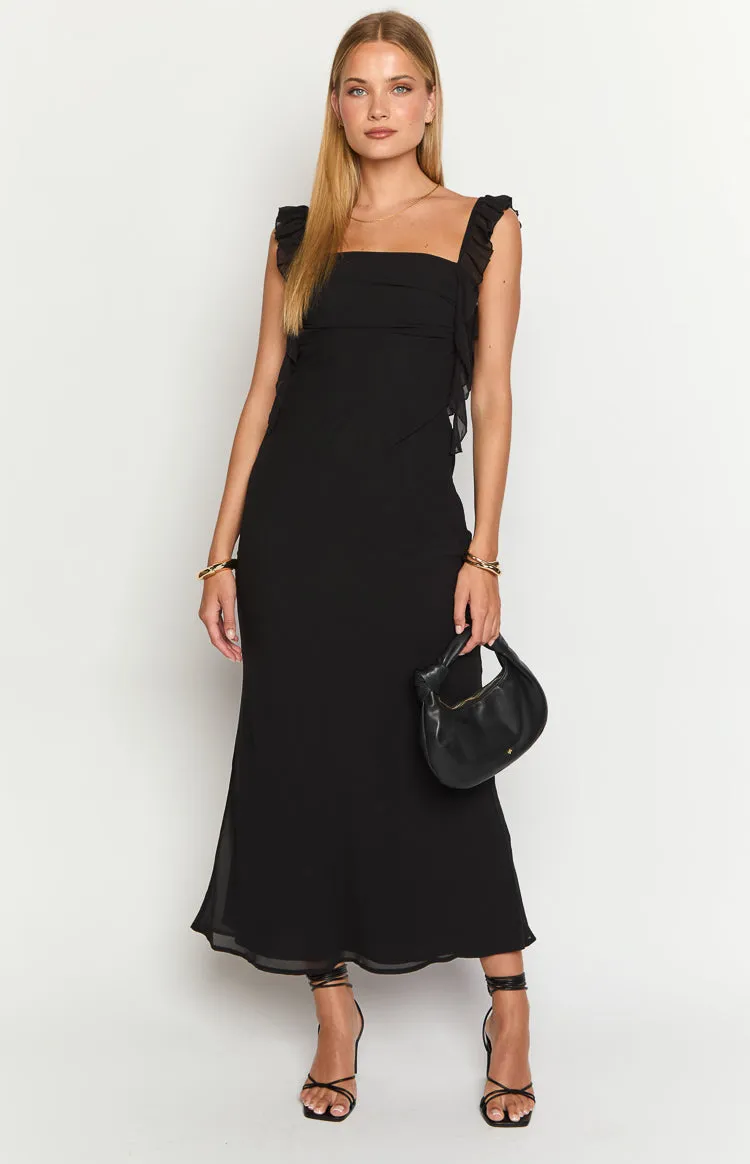 Fortuna Black Maxi Dress sold by Beginning Boutique product image thumbnail 3