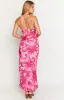 Karla Pink Floral Maxi Skirt sold by Beginning Boutique