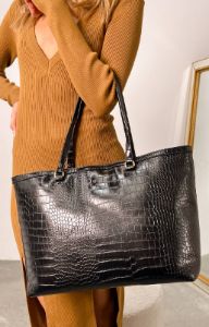 Peta & Jain Jess Black Work Tote sold by Beginning Boutique