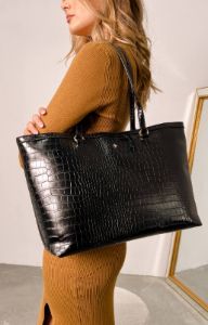 Peta & Jain Jess Black Work Tote sold by Beginning Boutique