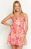 Sam Yellow Floral Pop Mini Dress sold by Beginning Boutique