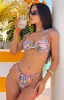 9.0 Swim Sumba White Zebra Floral Tie Up Bikini Bottoms sold by Beginning Boutique