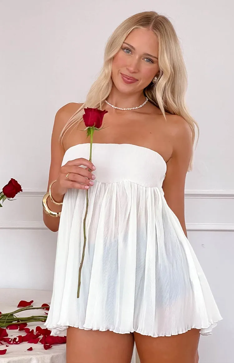 Angia White Strapless Top sold by Beginning Boutique
