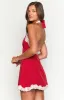 Cassidy Red Polka Dot Mini Dress sold by Beginning Boutique