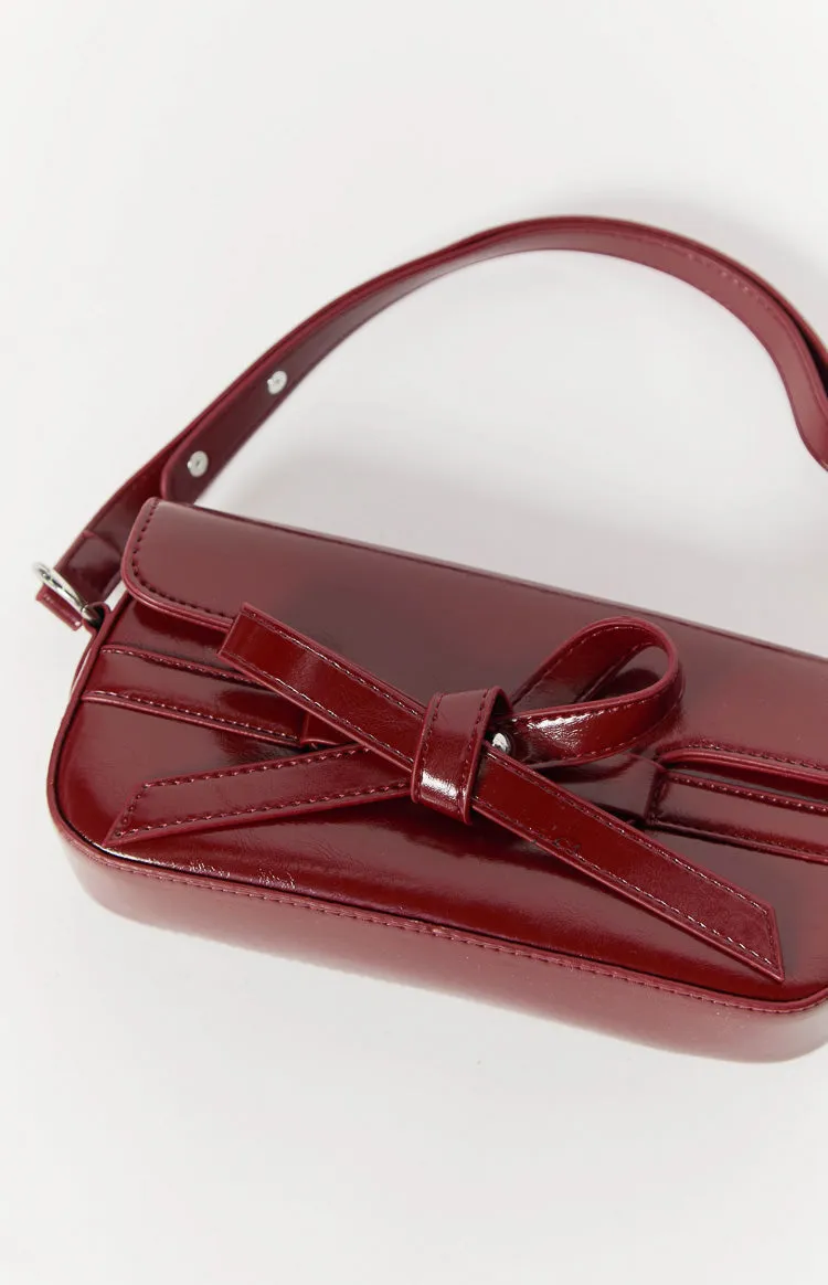 Ursula Red PU Bow Bag sold by Beginning Boutique product image thumbnail 3
