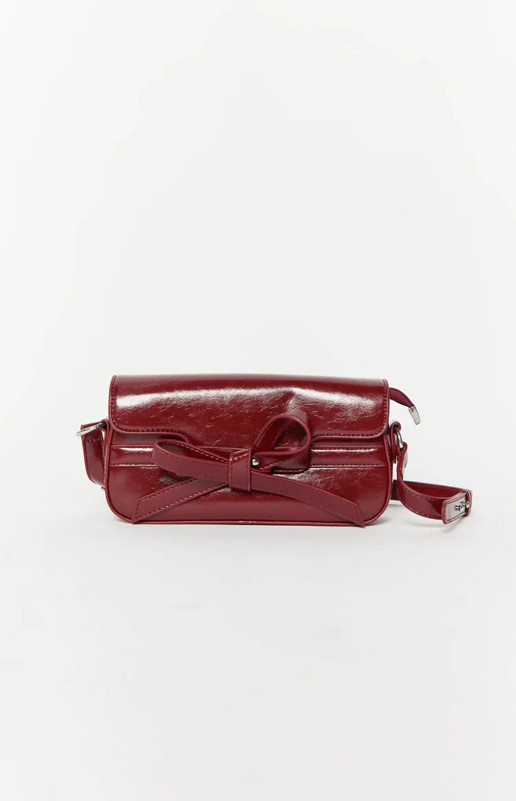 Ursula Red PU Bow Bag sold by Beginning Boutique product image thumbnail 2