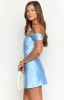 Zoella Blue Off The Shoulder Mini Dress sold by Beginning Boutique