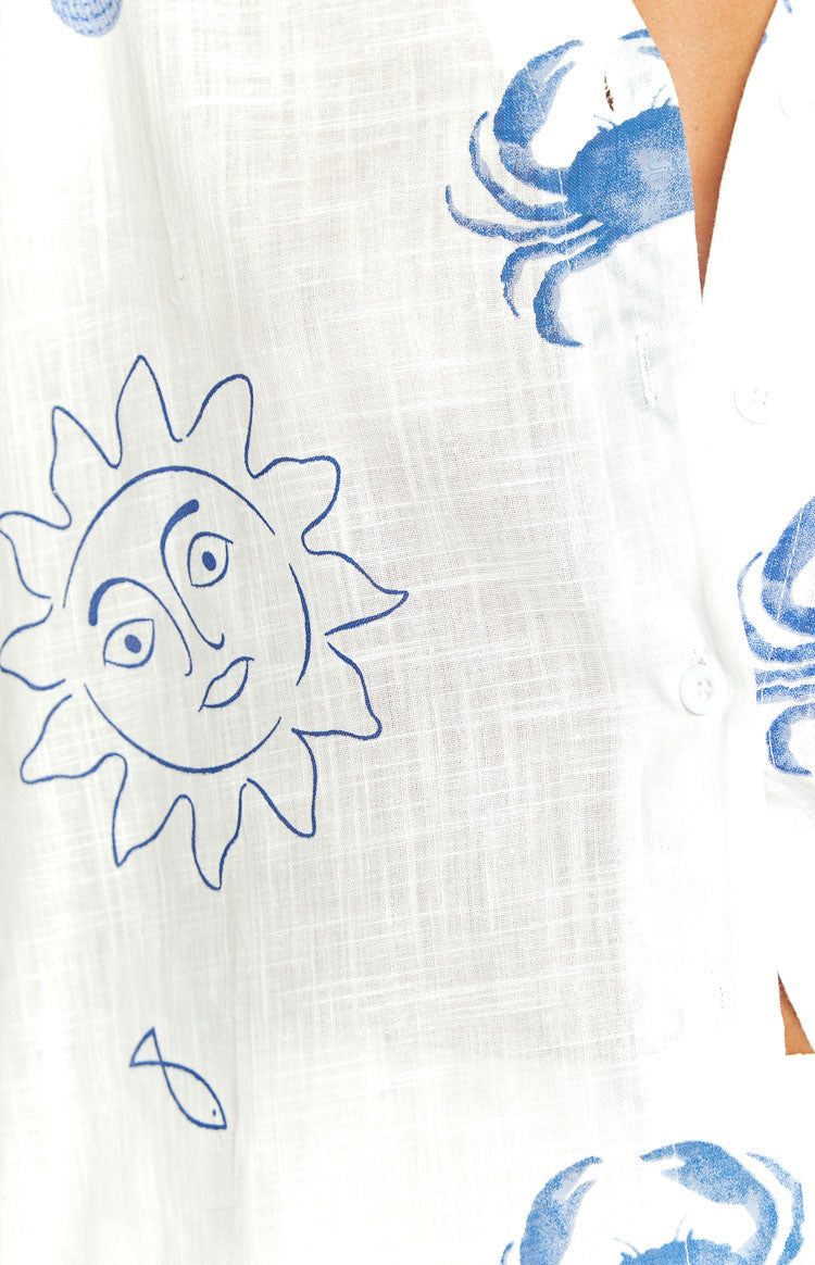 Caelen Blue Print Short Sleeve Top sold by Beginning Boutique product image thumbnail 6