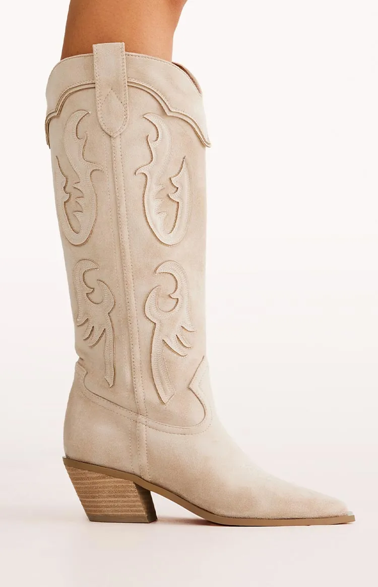 Billini Tulie Beige Cowboy Boots sold by Beginning Boutique product image thumbnail 4