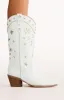 Billini Dollie White Gold Metallic Cowboy Boots sold by Beginning Boutique