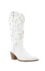 Billini Dollie White Gold Metallic Cowboy Boots sold by Beginning Boutique