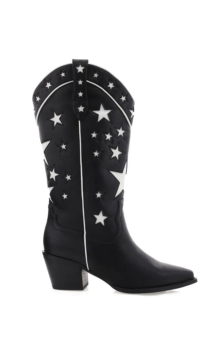 Billini Dollie Black And White Cowboy Boots sold by Beginning Boutique product image thumbnail 4