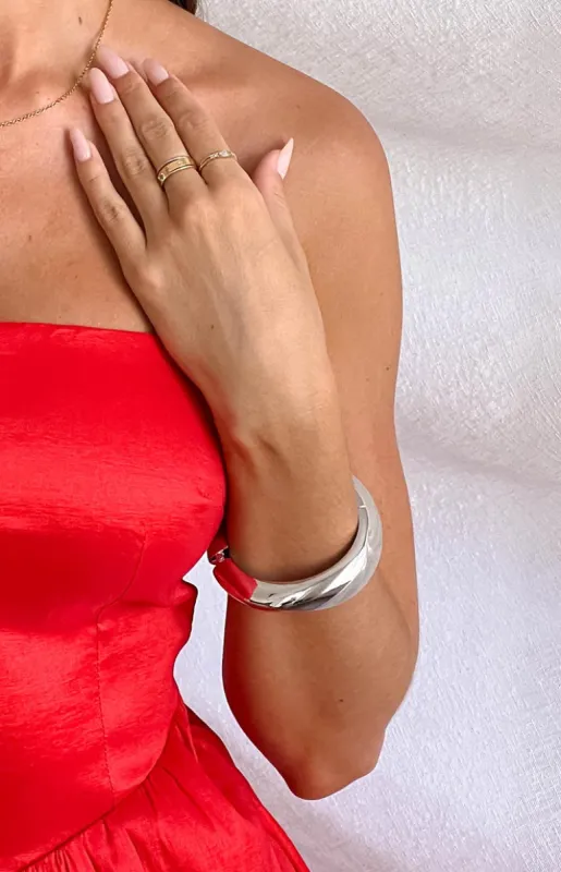 Tess Silver Cuff Bracelet sold by Beginning Boutique