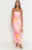 Arizona Pink And Orange Floral Mesh Maxi Dress sold by Beginning Boutique