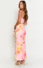 Arizona Pink And Orange Floral Mesh Maxi Dress sold by Beginning Boutique