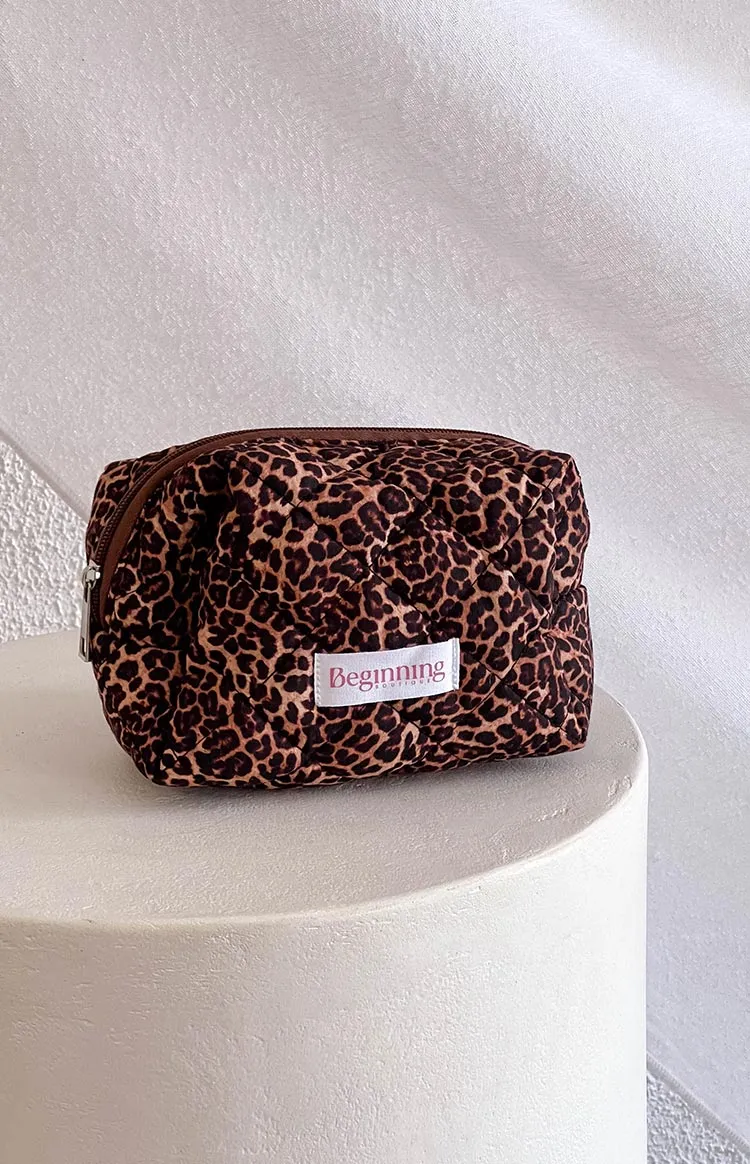 Leopard Makeup Bag sold by Beginning Boutique