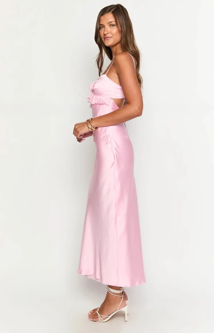 Bella Pink Maxi Dress sold by Beginning Boutique product image thumbnail 4