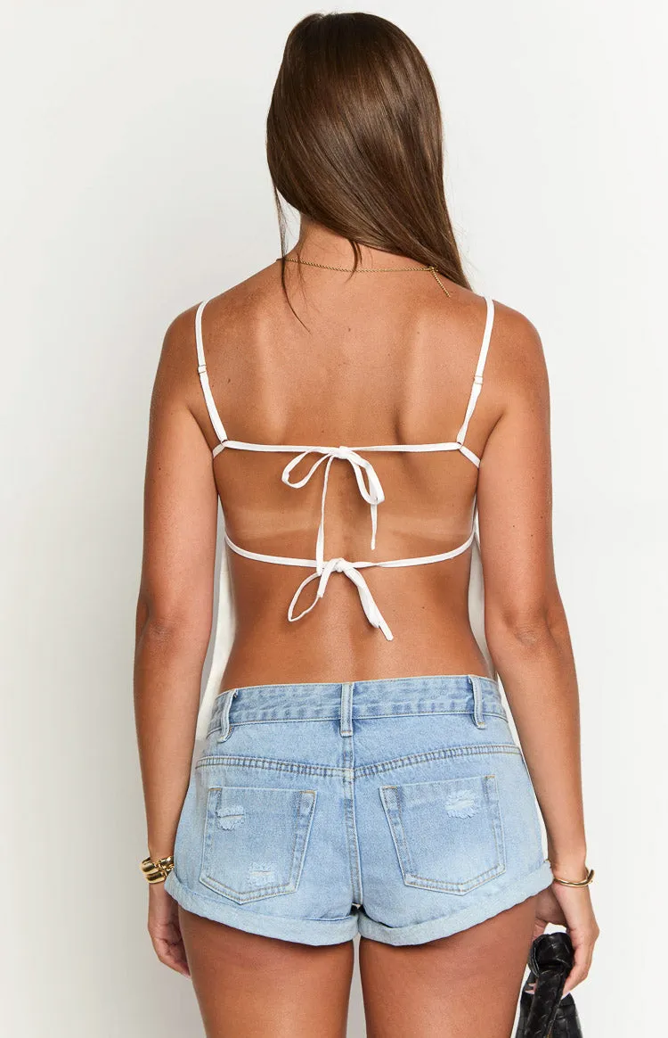 Galvis White Linen Blend Top sold by Beginning Boutique product image thumbnail 5