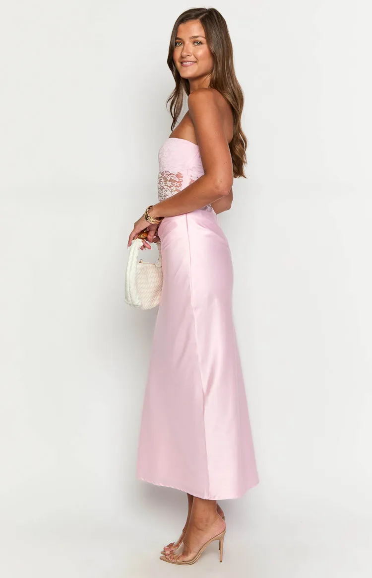 Kevin Pink Lace Maxi Dress sold by Beginning Boutique product image thumbnail 4