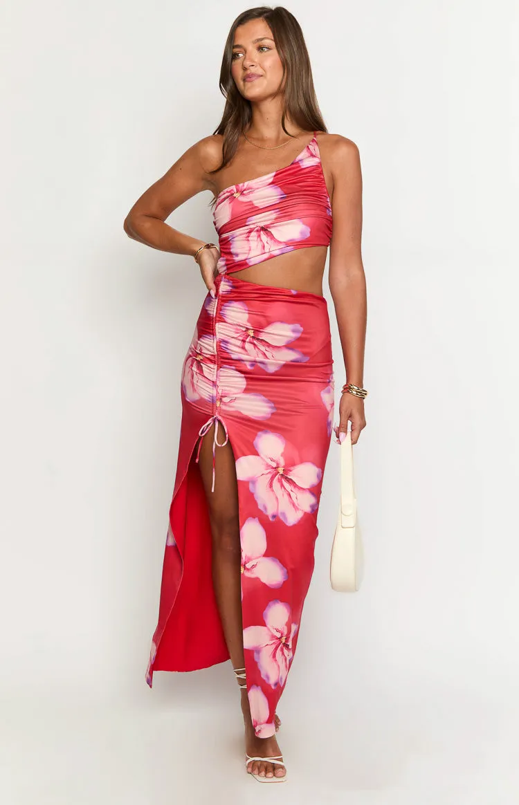 Jaden Red Crimson Paradise Maxi Dress sold by Beginning Boutique product image thumbnail 3