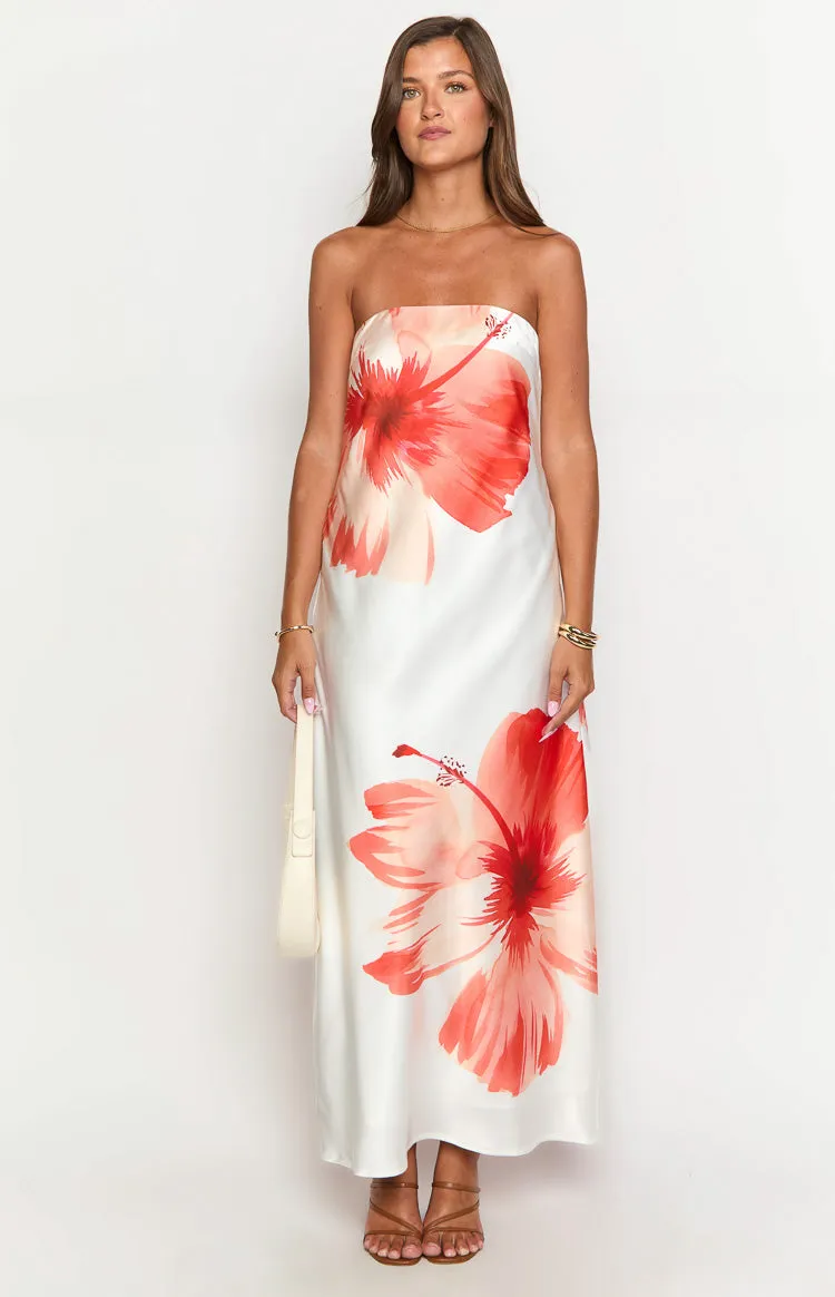 Damia White Floral Maxi Dress sold by Beginning Boutique product image thumbnail 2