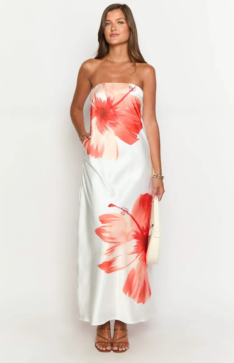 Damia White Floral Maxi Dress sold by Beginning Boutique product image thumbnail 3