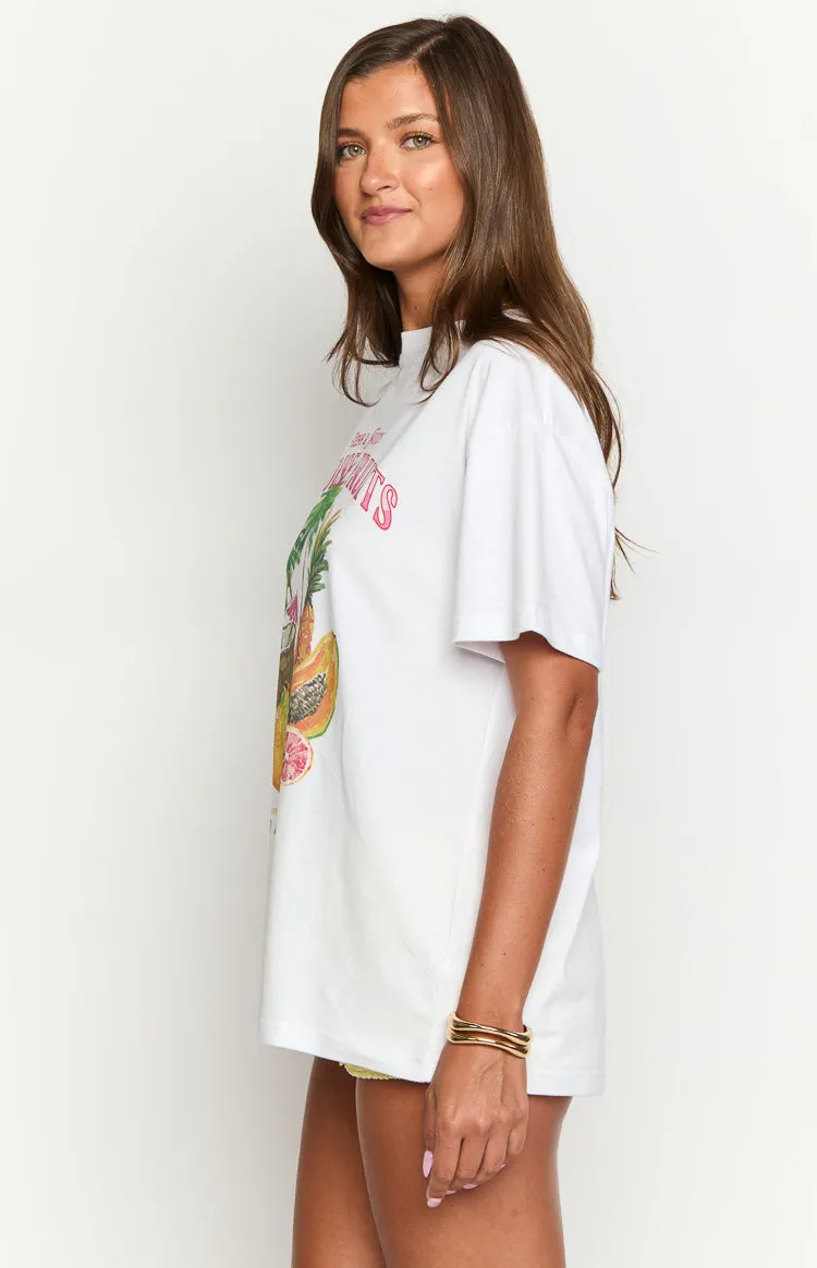 Beginning Paradise Fruits White Tee sold by Beginning Boutique product image thumbnail 4