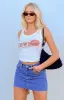The Laundry Room Kiss Me Cowboy White Rib Tank sold by Beginning Boutique