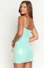 Honey Aqua Sequin Mini Dress sold by Beginning Boutique