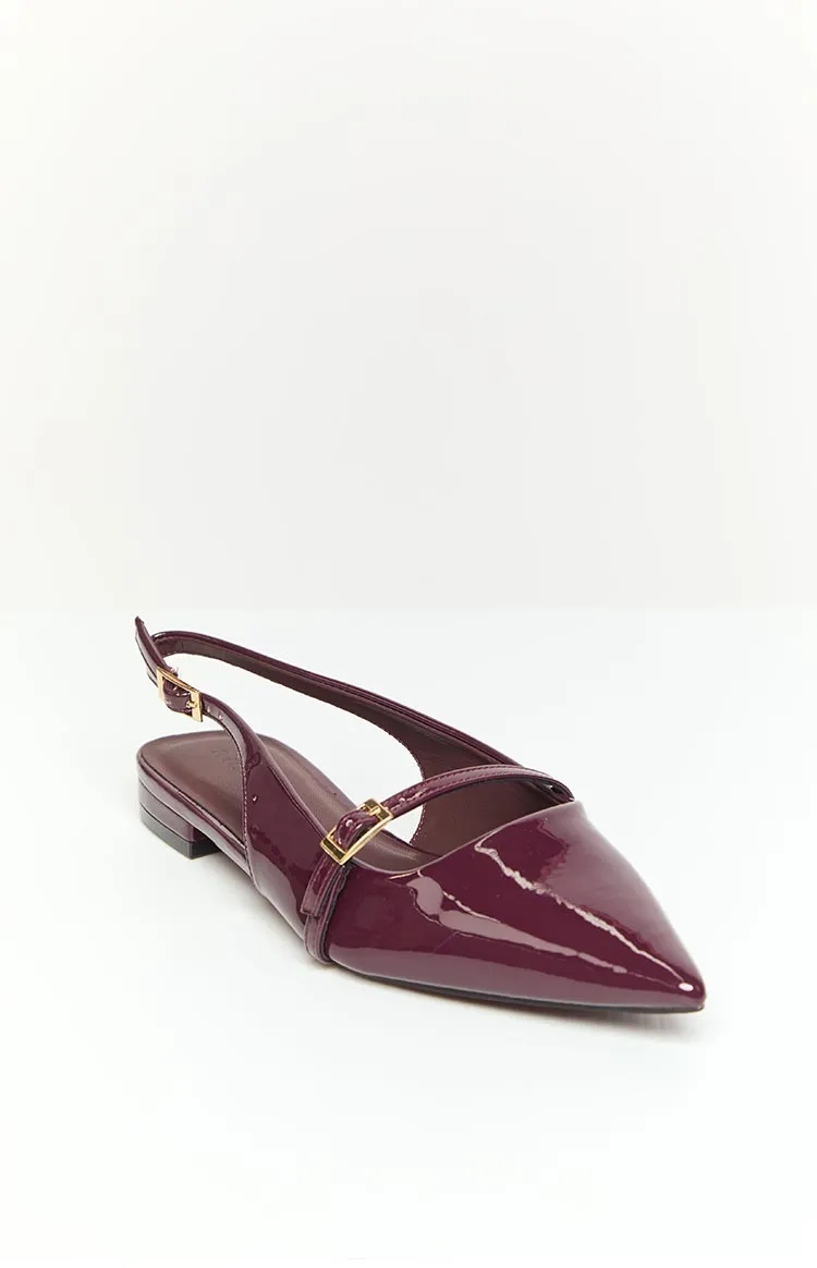 Billini Ilie Mulberry Patent Mules sold by Beginning Boutique product image thumbnail 3