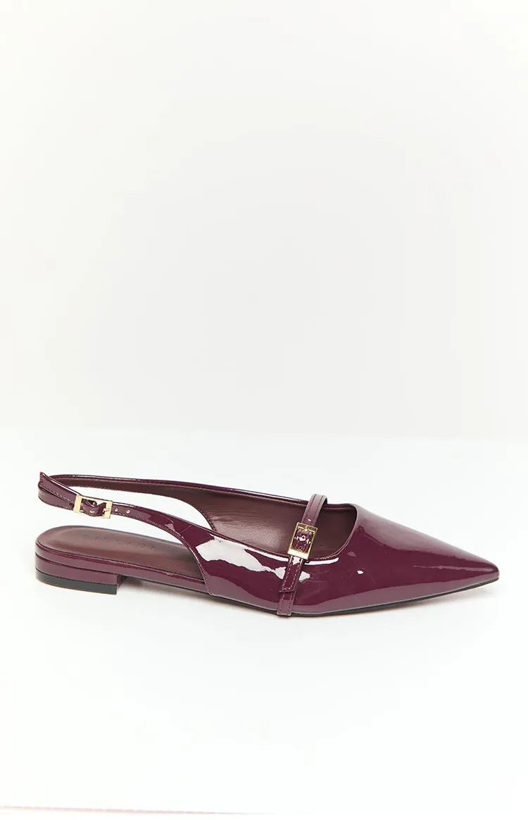Billini Ilie Mulberry Patent Mules sold by Beginning Boutique product image thumbnail 2