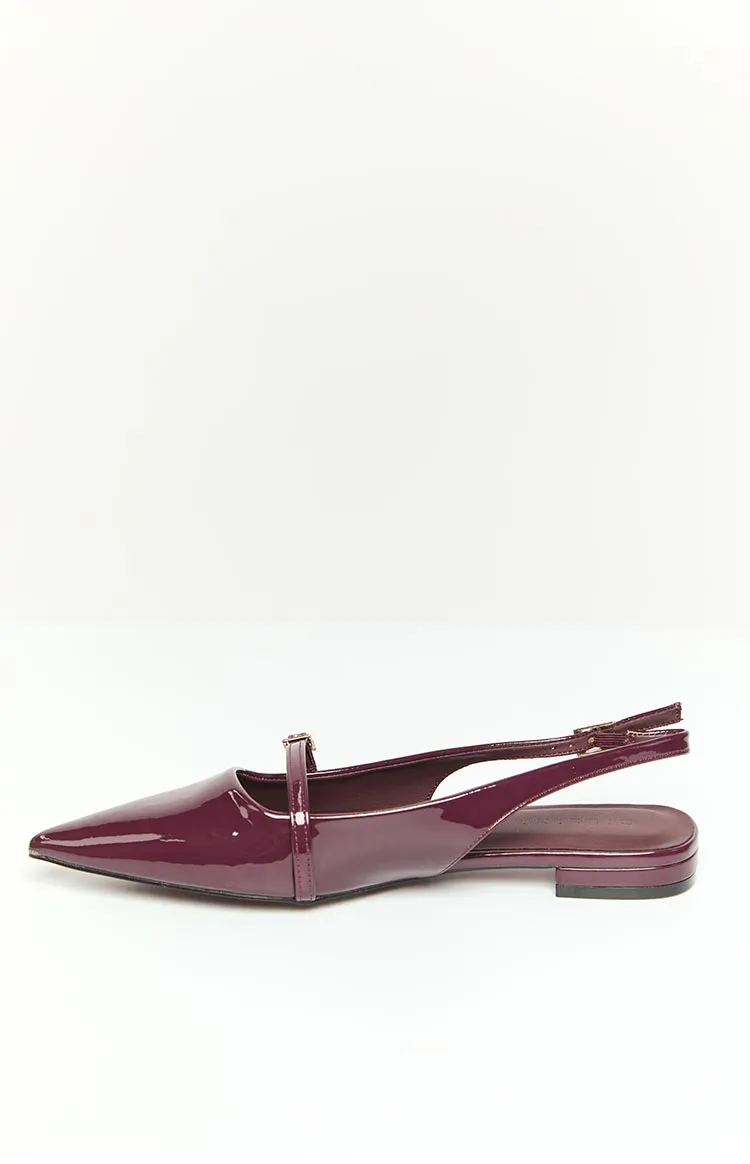 Billini Ilie Mulberry Patent Mules sold by Beginning Boutique product image thumbnail 4