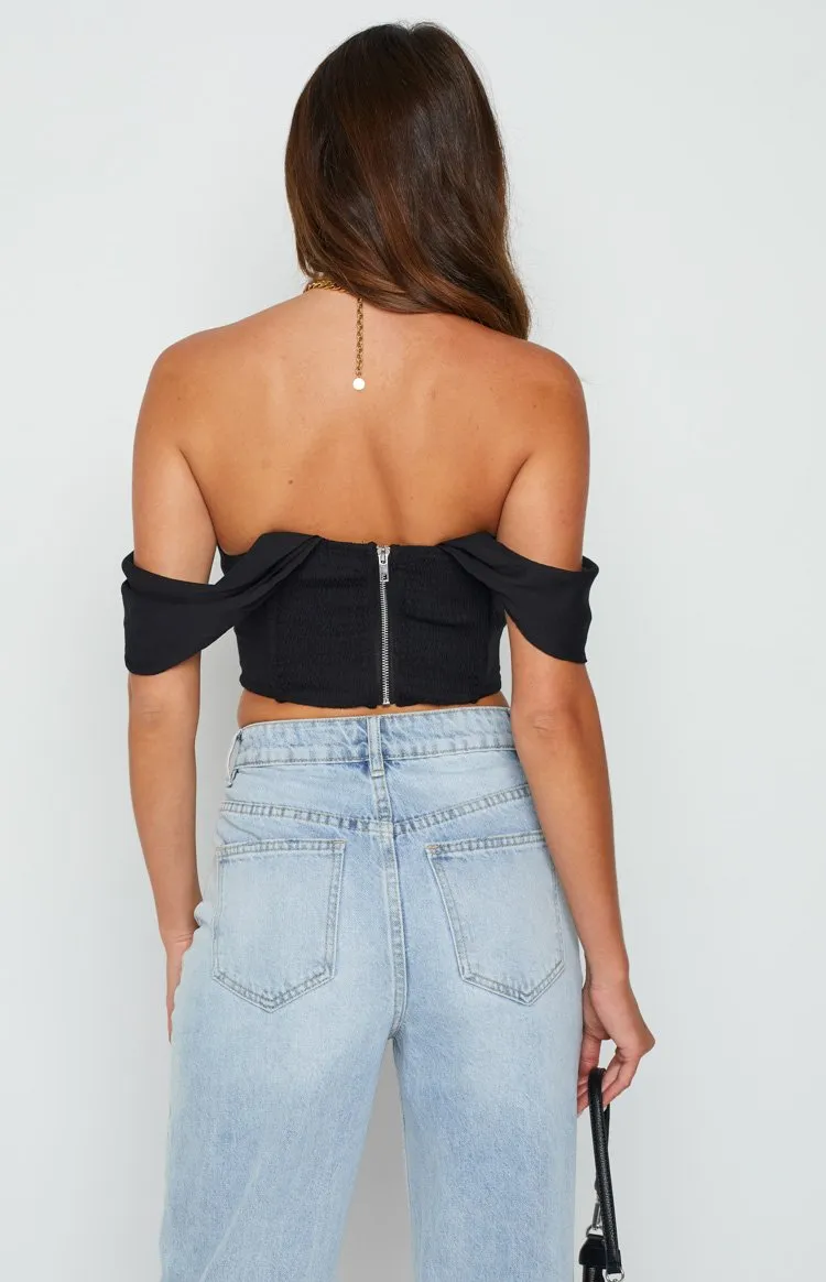 Polly Bustier Top Black sold by Beginning Boutique product image thumbnail 5