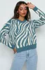 Clareta Blue Zebra Jumper sold by Beginning Boutique