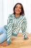 Clareta Blue Zebra Jumper sold by Beginning Boutique