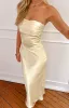 Tasha Yellow Strapless Maxi Dress sold by Beginning Boutique