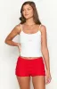 Leo Red Micro Shorts sold by Beginning Boutique