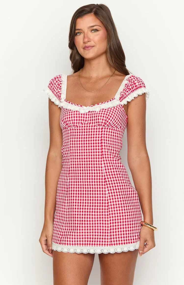 Jolie Red Short Sleeve Mini Dress sold by Beginning Boutique product image thumbnail 2