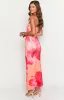 Arizona Orange Floral Print Maxi Dress sold by Beginning Boutique