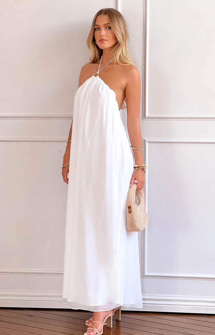 Eric White Maxi Dress sold by Beginning Boutique