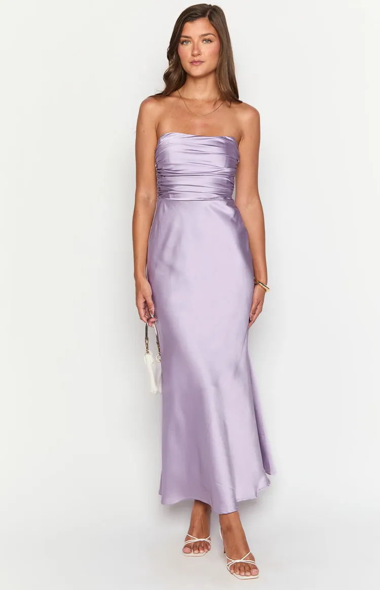 Alexia Purple Strapless Maxi Dress sold by Beginning Boutique product image thumbnail 2