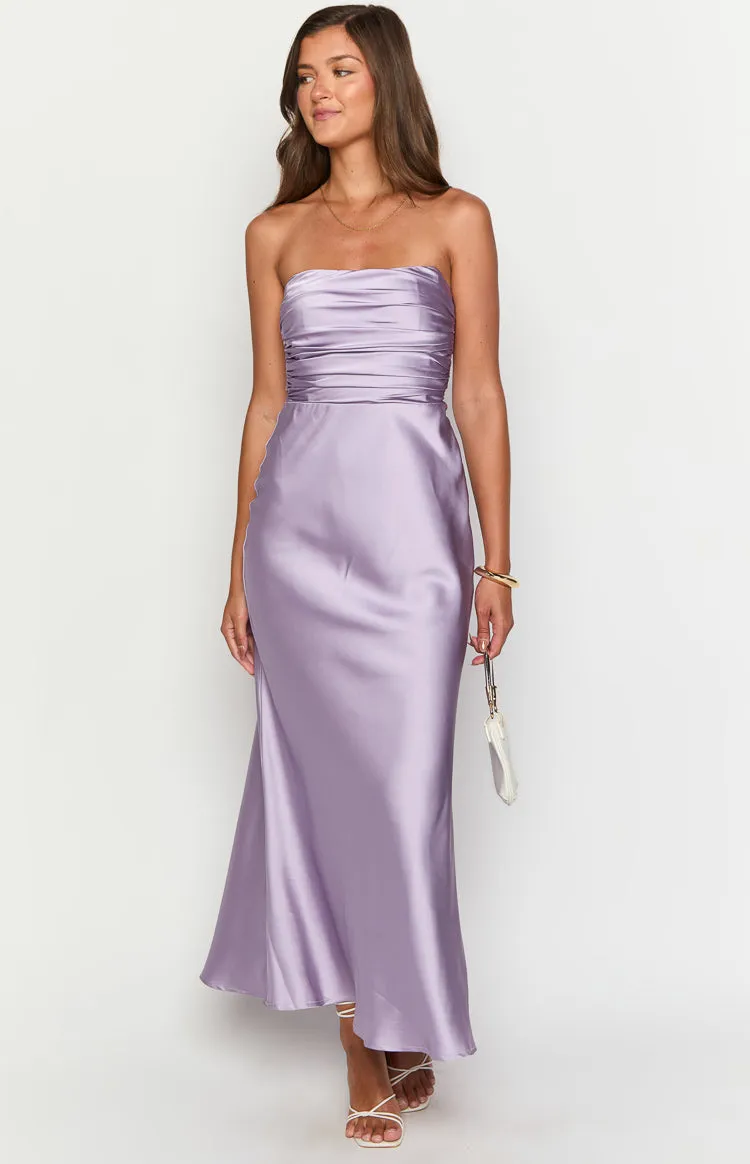 Alexia Purple Strapless Maxi Dress sold by Beginning Boutique product image thumbnail 3