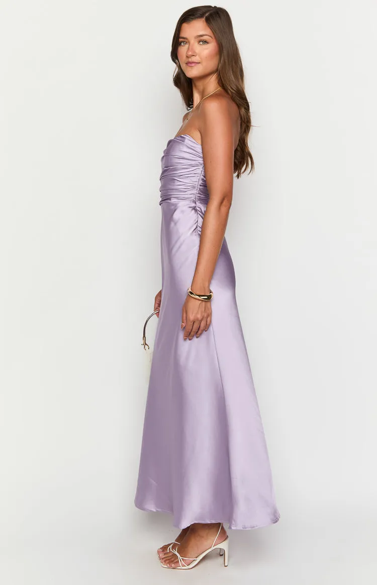 Alexia Purple Strapless Maxi Dress sold by Beginning Boutique product image thumbnail 4