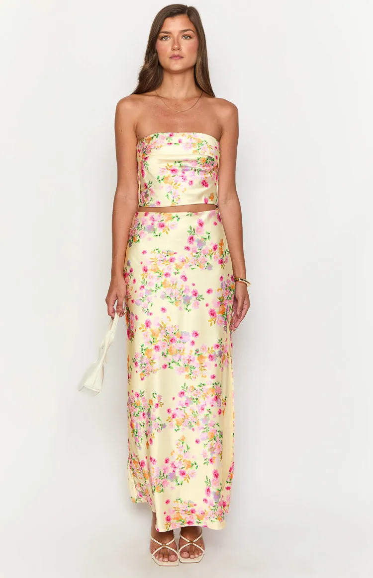 Genevieve Yellow Bloom Maxi Skirt sold by Beginning Boutique product image thumbnail 2
