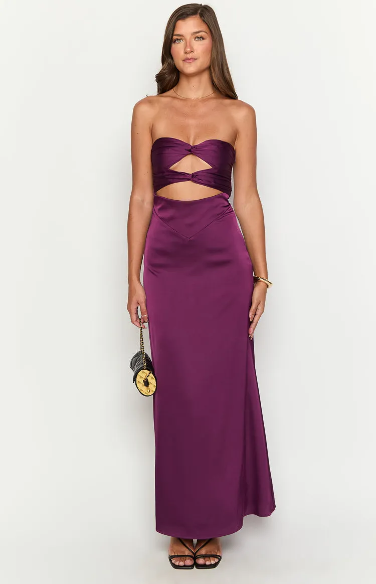 Coco Purple Strapless Maxi Dress sold by Beginning Boutique product image thumbnail 2
