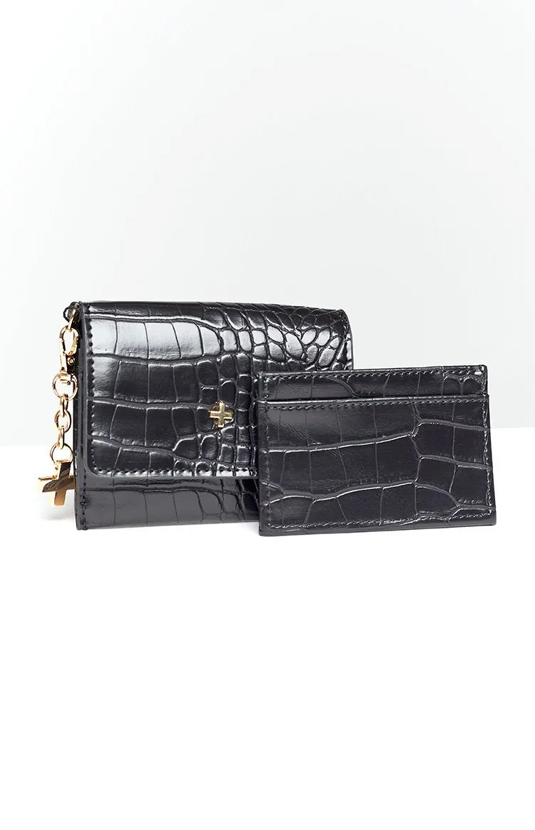 Peta & Jain Chana Wallet Black Croc sold by Beginning Boutique product image thumbnail 2
