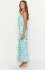 Valentina Blue Floral Maxi Dress sold by Beginning Boutique